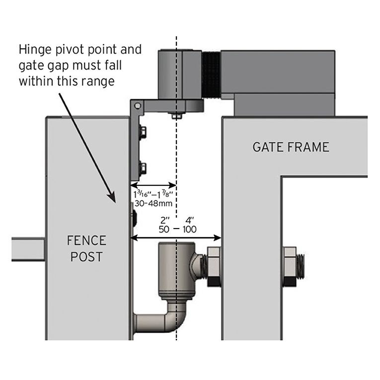 SureClose Easy Hydraulic Gate Closer for CenterHinge Mounted Gates HOOVER FENCE COMPANY