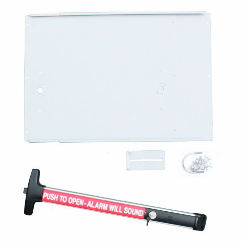 DAC Industries Standard Exit Bar Kit for Gates - Plate, D-6006 Bar with Alarm (No Lock Box)