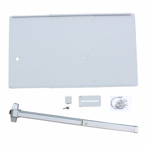 DAC Industries Deluxe Exit Bar Kit for Gates - Plate, Economy Bar with Lock Box