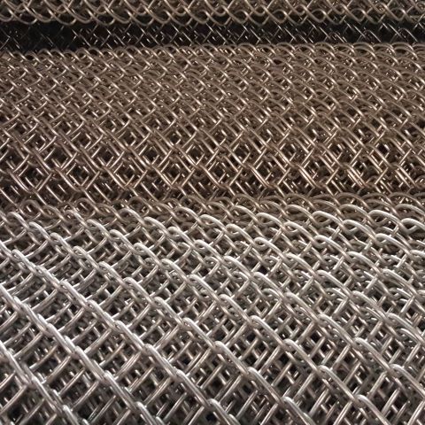 9 Gauge x 1" Chain Link Fence Fabric, Aluminum