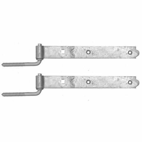 Snug Cottage Hardware 12" Straps with Pin to Screw Hinge Sets for Wood Gates
