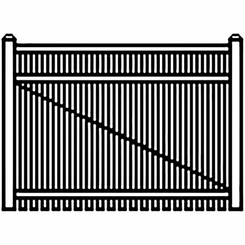 Jerith Industrial Aluminum Single Driveway Gate - Style #I402
