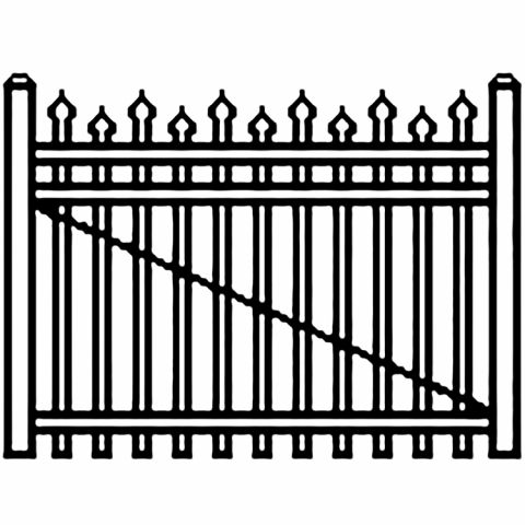 Jerith Industrial Aluminum Single Driveway Gate - Style #I100