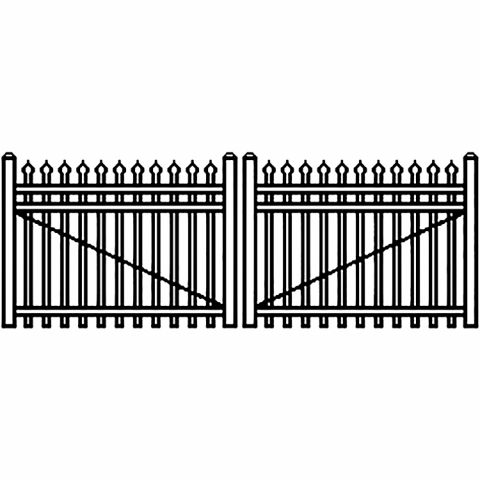 Jerith Industrial Aluminum Single Driveway Gate - Style #I101