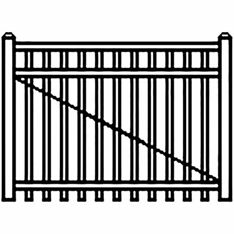 Jerith Industrial Aluminum Single Driveway Gate - Style #I202