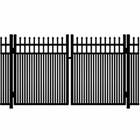 Ideal Maine #203MD Aluminum Double Swing Gate - Modified Double Picket