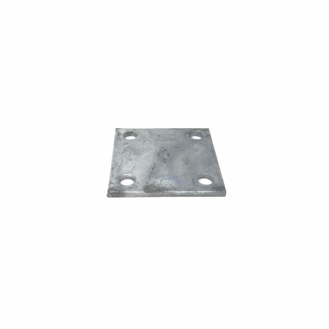 Chain Link Fence Floor Flange - Galvanized Plates - 4", 6", and 8" Square