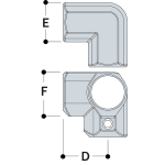 Kee Lite Type L20 Aluminum Pipe Fittings - Side Outlet Elbows (KL-TYPE-L20)