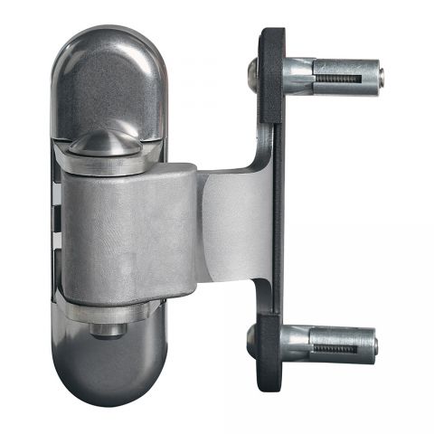 Locinox 180 Degree Hinge for Steel and Aluminum Gates, 2 Way Adjustable, All Stainless Steel, Pair of 2
