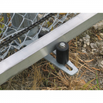 Hoover Fence Chain Link Single Track Aluminum Slide Gate Kit Installation - Bottom Guide Assembly