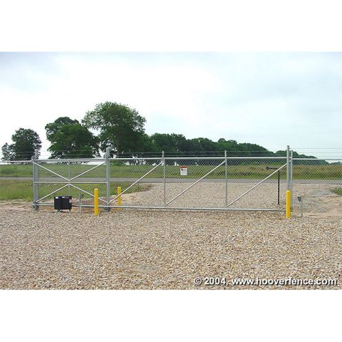 Hoover Fence Chain Link Fence Steel Cantilever Slide Gate Kits - Automated