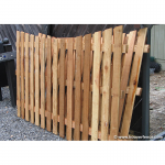 Shadowbox Wood Fence Panels, Concave Top - Cedar (W-PANEL-SB-CV-C)