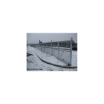 Hoover Fence Chain Link Single Track Aluminum Slide Gate Kit Installation - In Snow