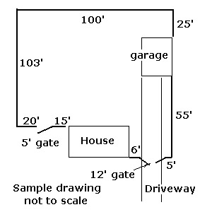Sample Fence Layout Drawing