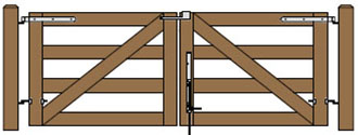 10'W Double Maine Board Gate Plans