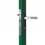 Locinox H-METAL Hybrid Lock for Wood, Metal, or PVC Gates - Hook Open Position