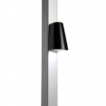 Locinox TRICONE Plug amp; Play Designer LED Lighting - Black Finish on Silver Post