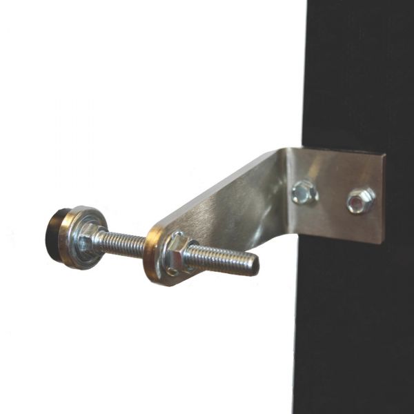 Lockey USA Adjustable 90 Degree Stainless Steel Gate Stop for Fence Posts