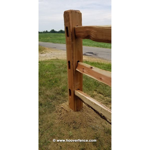 Wood Split Rail Posts - Western Red Cedar