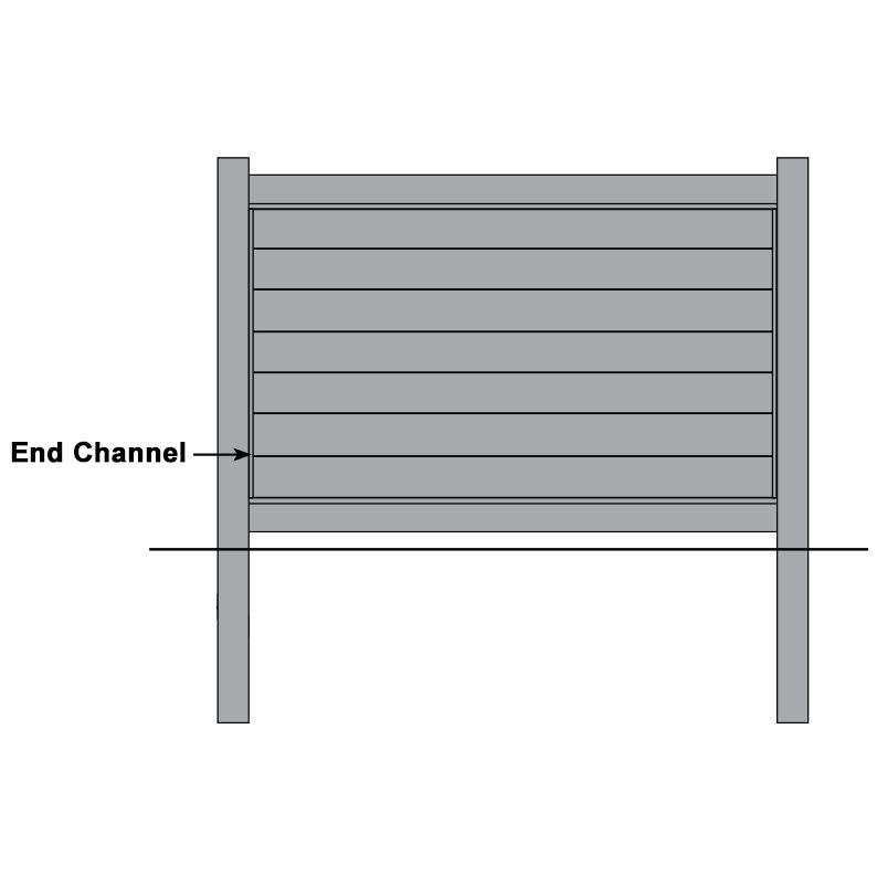 Bufftech Brookline Aluminum End Channel 1 x 1-1/2 x 60-1/2