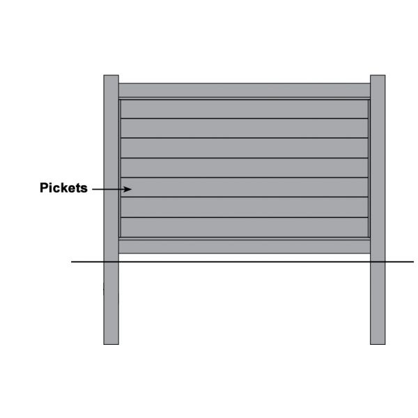 Bufftech Brookline Vinyl Fence - Replacement Pickets