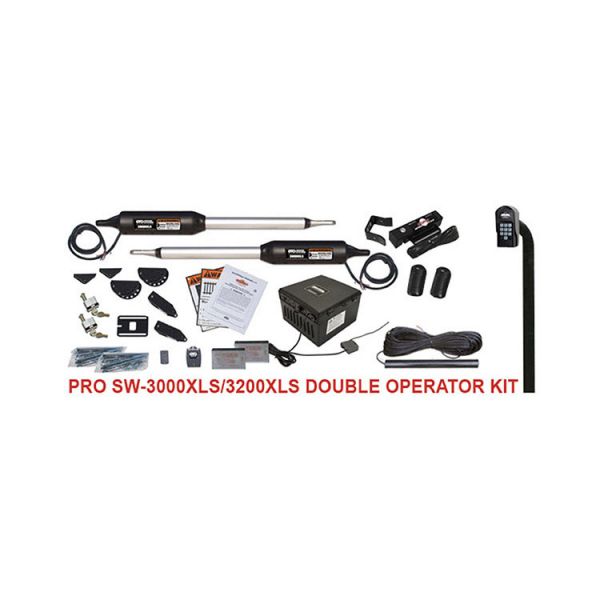 Linear PRO-SW3002XLS Automatic Gate Opener Kit for Double Swing Gates (1300 lb capacity)