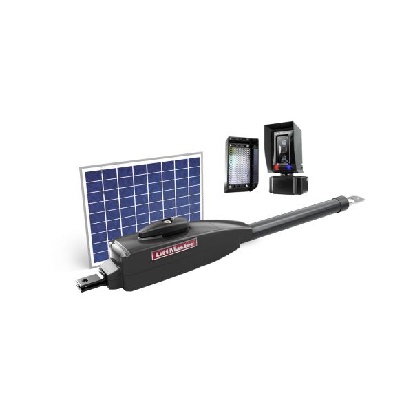 LiftMaster Solar Powered Single Swing Gate Operator Kit - Includes LA412UL and LMRRUL Photoeyes