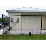 PrivacyPlus 95% Fence Privacy Screen - Chain Link Fence Outdoor Showers Before Installation