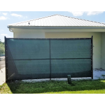 PrivacyPlus 95% Fence Privacy Screen - Chain Link Fence Outdoor Showers After Installation