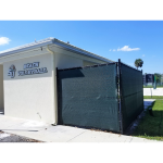 PrivacyPlus 95% Fence Privacy Screen - Chain Link Fence Outdoor Showers After Installation 4