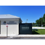 PrivacyPlus 95% Fence Privacy Screen - Chain Link Fence Outdoor Showers After Installation 5