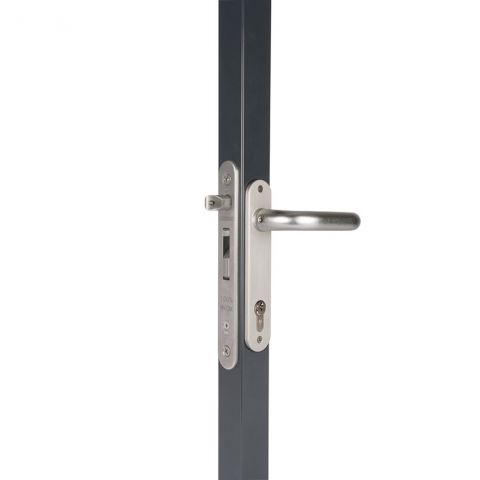 Locinox FortyLock Stainless Steel Mortise Lock Kits - Includes Lock, Handles, Covers, Strike, and Cylinder