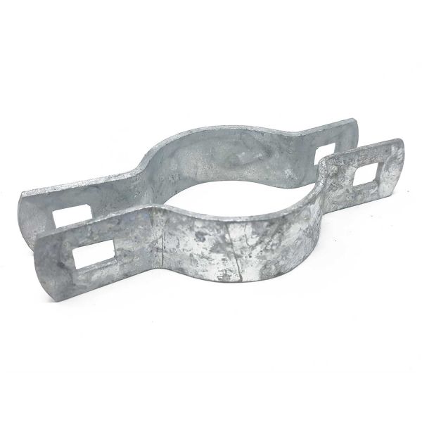 Chain Link Fence Brace Bands, 180 Degree - Galvanized