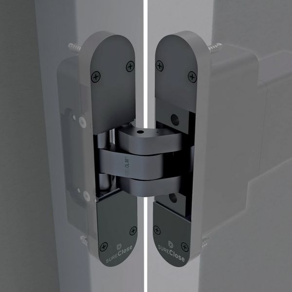 D&D Technologies SureClose ConcealFit Hydraulic Closer/Hinge System for Gates and Doors