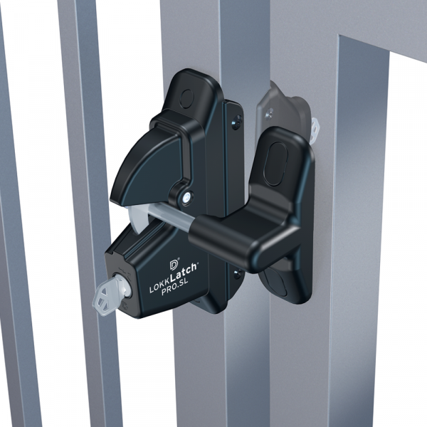 D&D Technologies LokkLatch PRO-SL Self-Locking Gate Latch for Metal & Wood Gates