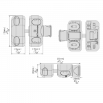 D&D Technologies Key Lockable Magna-Latch Side Pull Latches (MLSPS2L-P) - Specifications