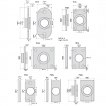 D&D Technologies SureClose - 0510-04 - Post Mounting Bracket, Flush Mount - Steel (7525) - Specifications