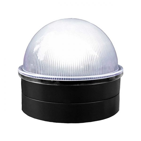 Classy Caps Summit Solar Lighting Post Caps for Round Chain Link Fence Posts - Black