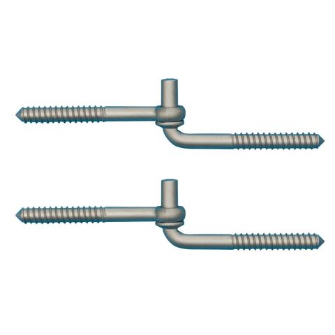 Snug Cottage Hardware Stainless Steel Threaded Hook and Eye Hinge Sets for Wood Gates