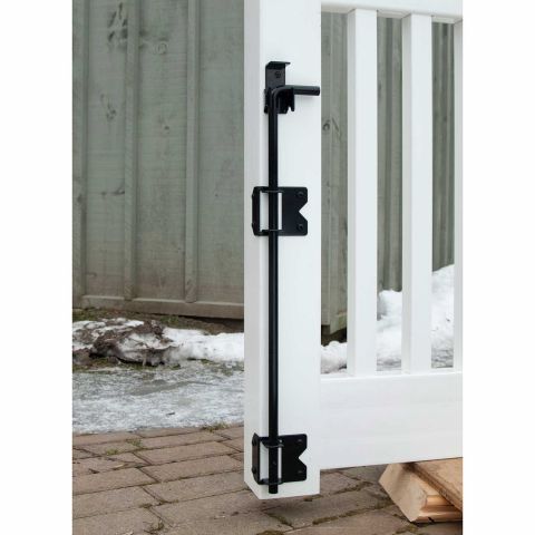 Snug Cottage Hardware Wrap Around Stainless Steel Cane Bolt/Drop Rod With Retainer for PVC and Vinyl Fence Gates