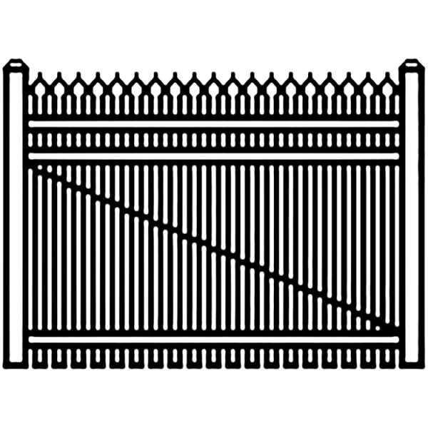 Jerith Industrial Aluminum Single Driveway Gate - Style #I401