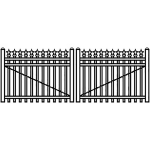 Jerith Industrial Aluminum Double Swing Gate Style #I111 w/Finials (JXE-I111-DG)