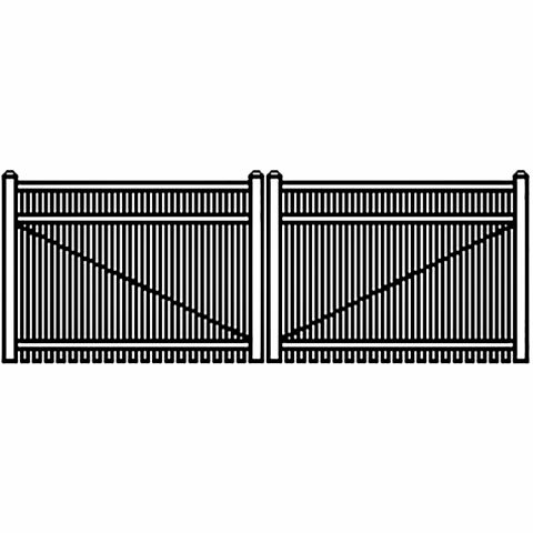 Jerith Industrial Aluminum Double Driveway Gate - Style #I402