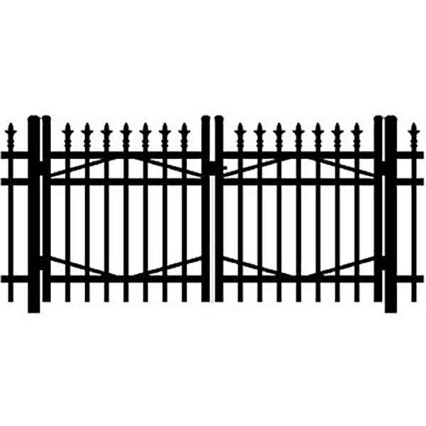 Jerith Industrial #111 Aluminum Double Swing Gate w/Finials