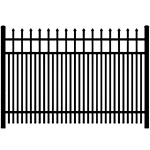 Ideal Maine #203 Double Picket Aluminum Fence Section (IX-MAINE-203D-S)