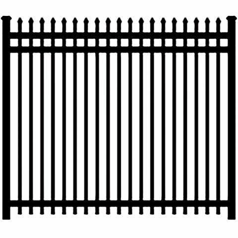 Ameristar Montage Plus Classic Steel Fence Section, 3-Rail