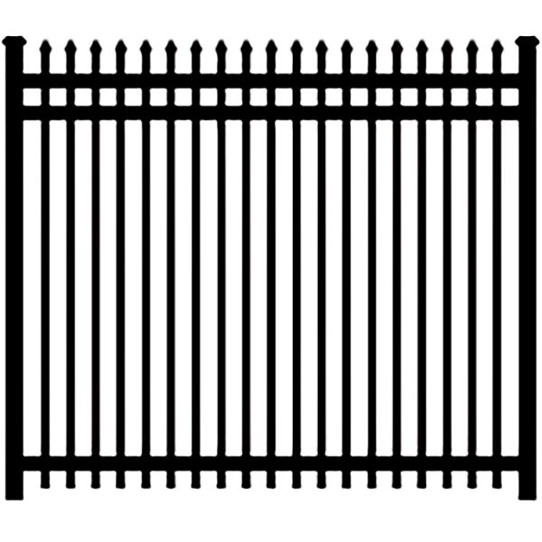 Ameristar Montage Plus Classic Steel Fence Section, 3-Rail