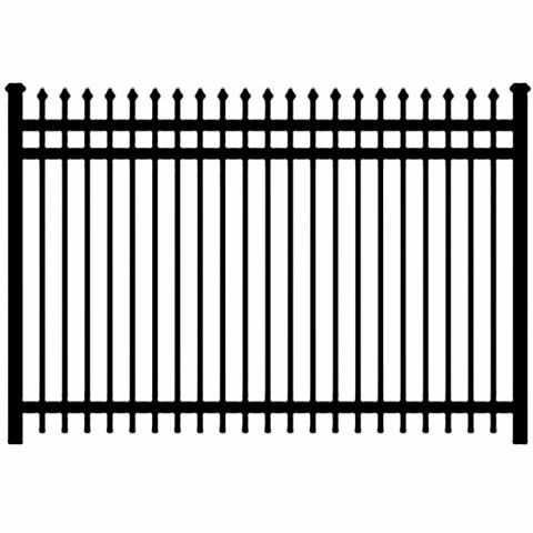 Ameristar Montage Classic Steel Fence Section, 3-Rail