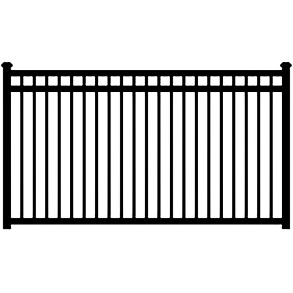 Ameristar Montage Majestic Steel Fence Section, 3-Rail, Flush Bottom