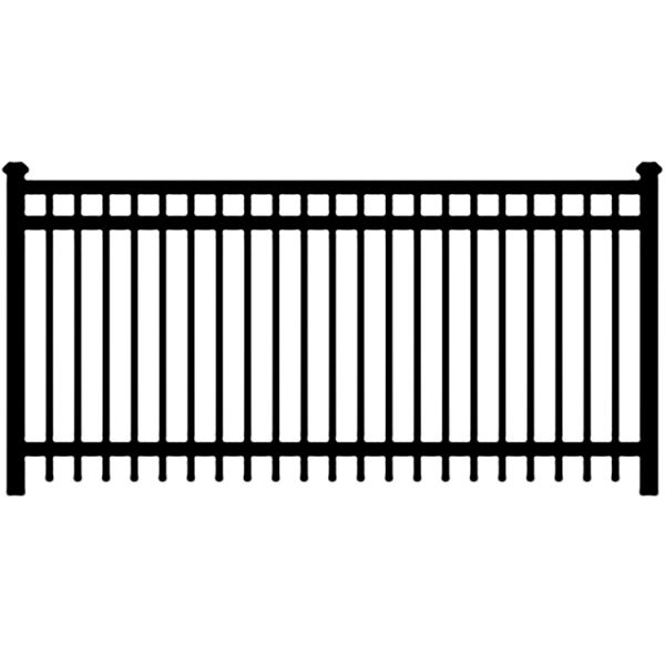Ameristar Montage Majestic Steel Fence Section, 3-Rail